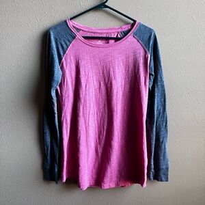 Boxercraft Fuchsia and Charcoal Long Sleeve Top